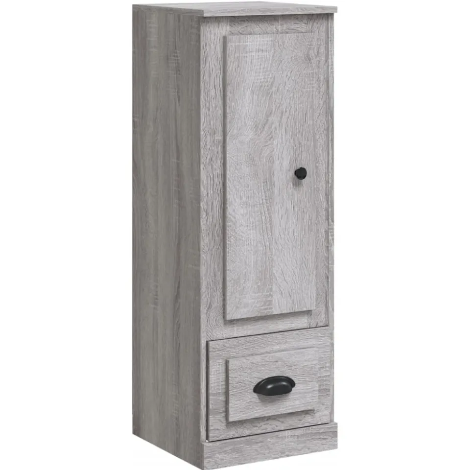 vidaXL Hoge kast 36x35,5x103,5 cm bewerkt hout grijs sonoma eikenkleur