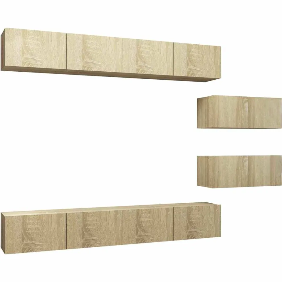 vidaXL 6-delige Tv-meubelset bewerkt hout sonoma eikenkleurig, foto 3
