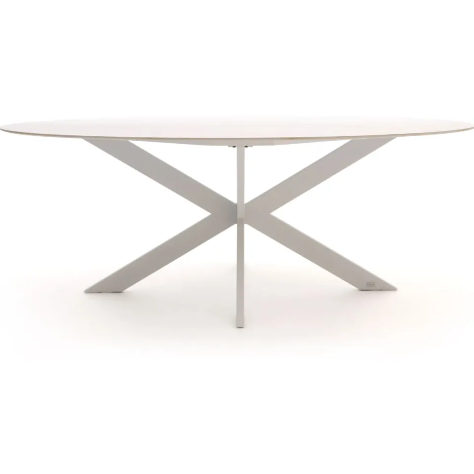 Bellagio tuinmeubelen Bellagio Furato ellips dining tuintafel 200x110cm wit, foto 2