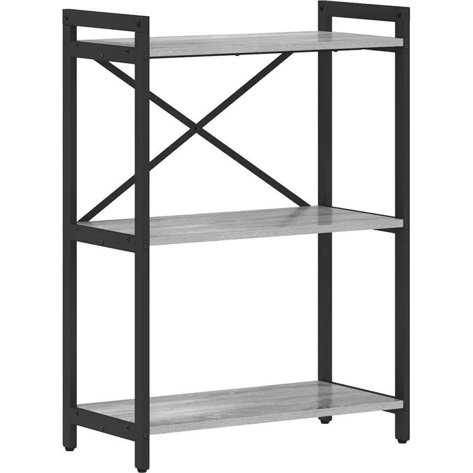 vidaXL Boekenkast 60 x 30 x 85 cm Bewerkt hout Grijs sonoma, foto 3