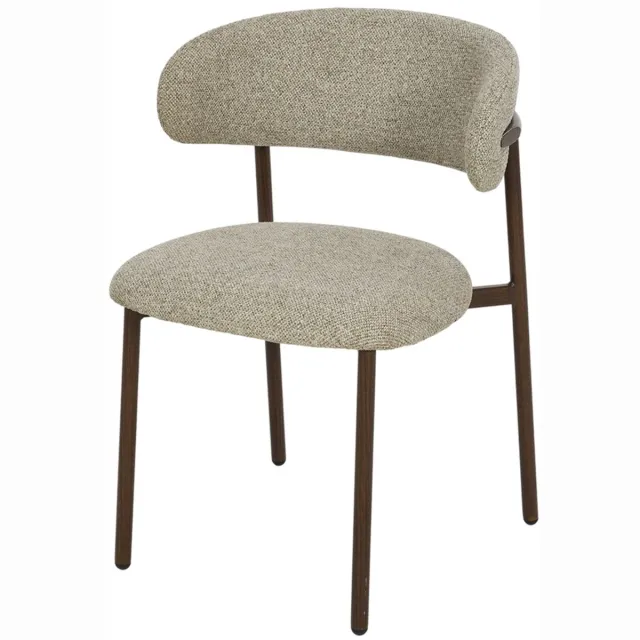 Livingfurn Eetkamerstoel Micah Hush Walnut Beige