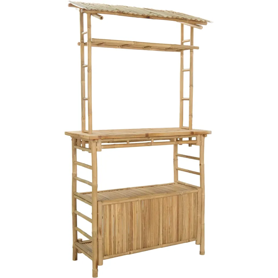 vidaXL Buiten Bartafel Naturel 110 x 50 x 210 cm Bamboe, foto 3