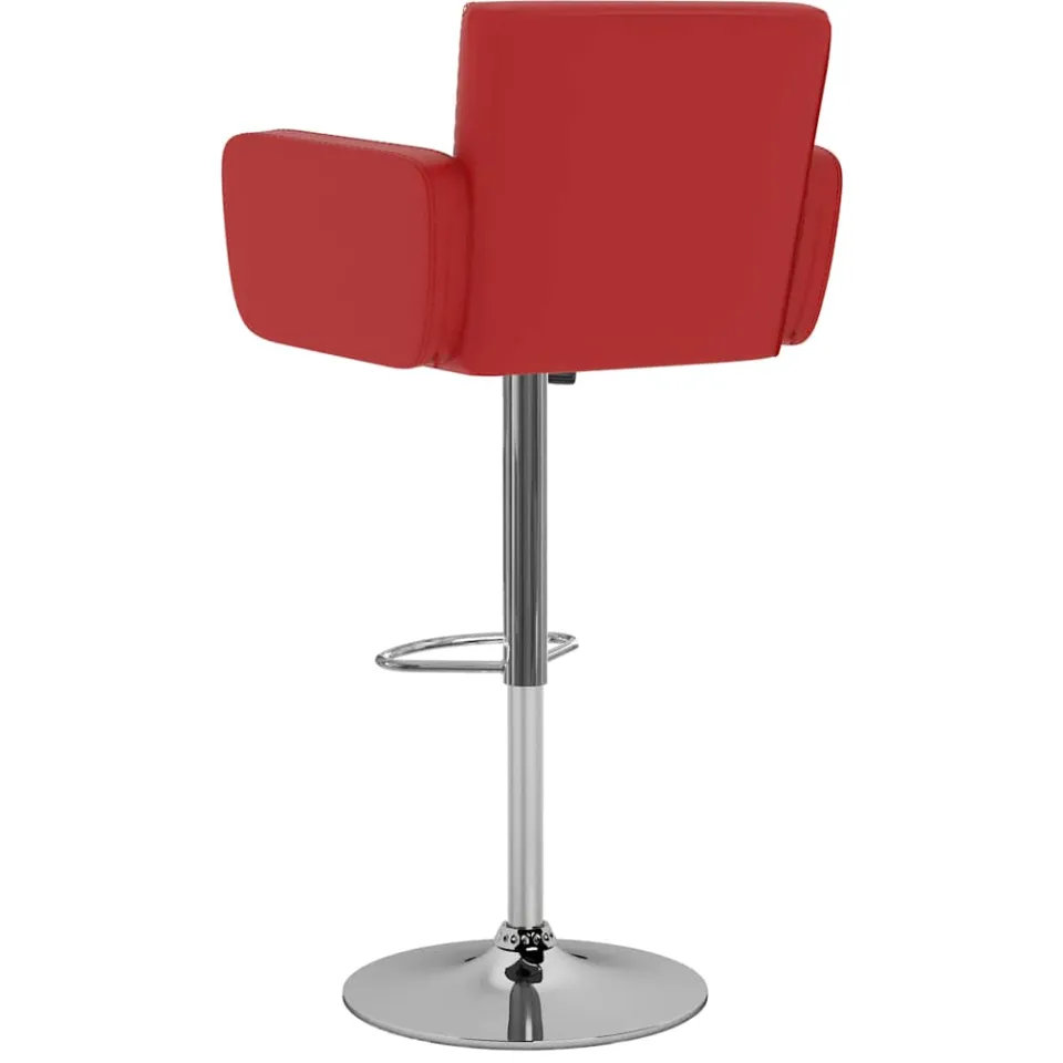 vidaXL Barstoelen 2 st kunstleer rood, foto 3