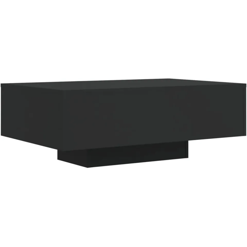 vidaXL Salontafel met LED-verlichting 85x55x31 cm zwart, foto 4