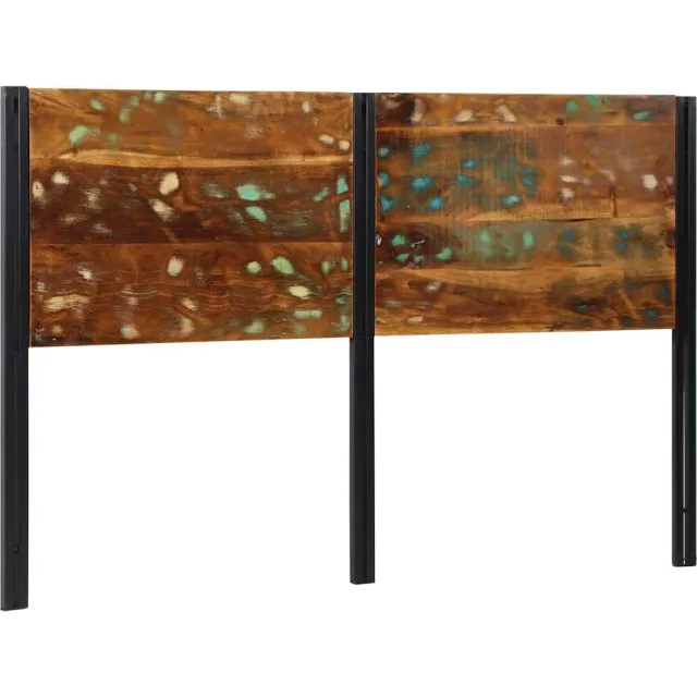 vidaXL Hoofdeinde 160 cm massief gerecycled en ijzer Bruin