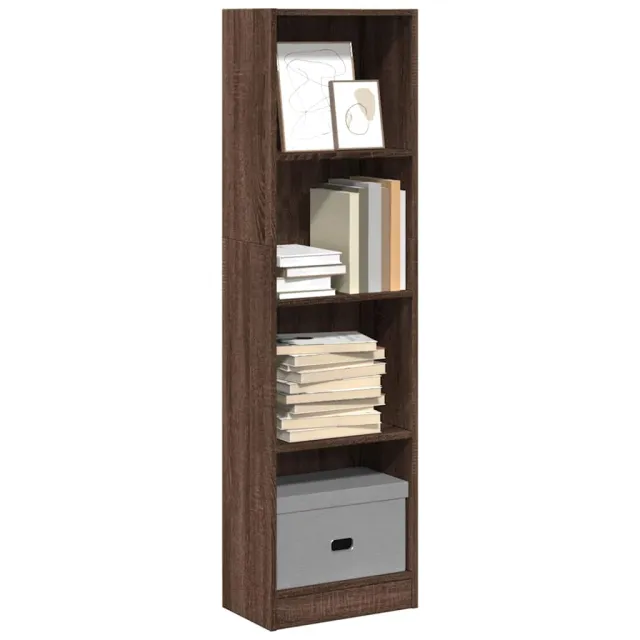 vidaXL Boekenkast 40x24x143 cm bewerkt hout bruin eikenkleurig