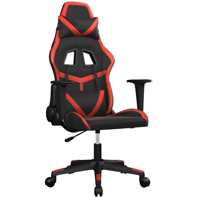 vidaXL Gamestoel - kunstleer - zwart - en - rood zwart en rood