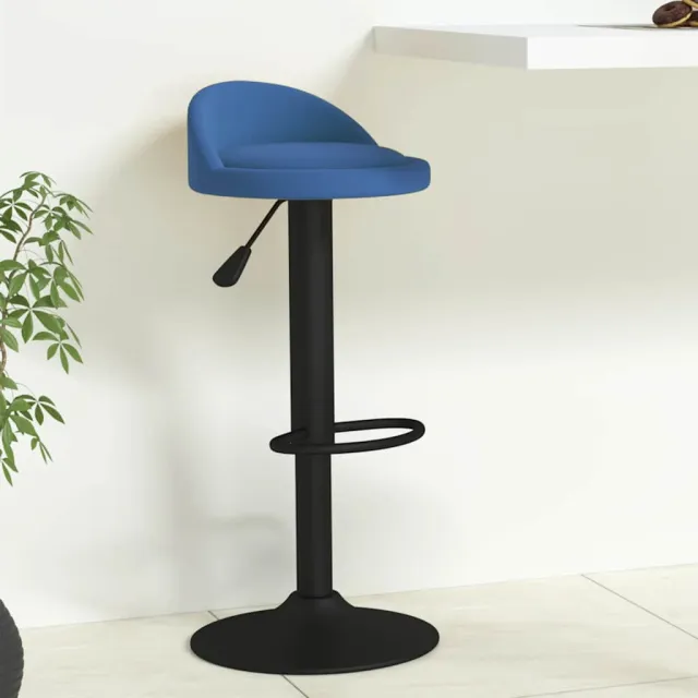 vidaXL Barkruk fluweel blauw, foto 2