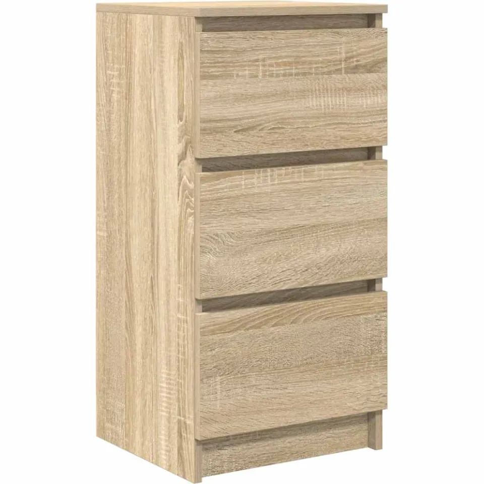vidaXL Dressoir 37,5x35x76cm bewerkt hout sonoma eikenkleurig Bruin