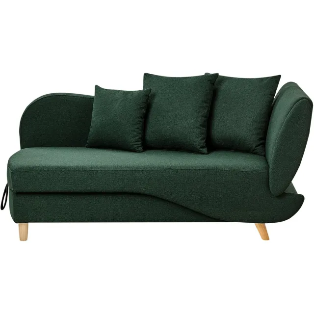 Beliani MERI II - Chaise longue - Groen - Rechterzijde - Polyester