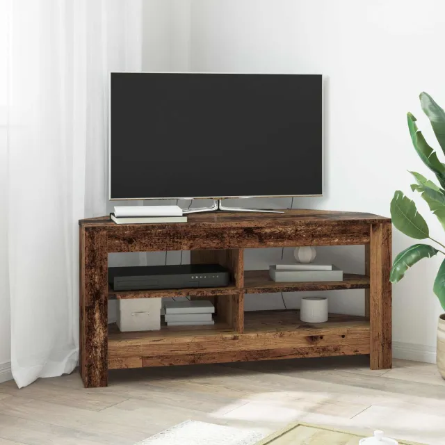 vidaXL HoekTVKast 102 x 41 x 50 cm Oud hout Bruin