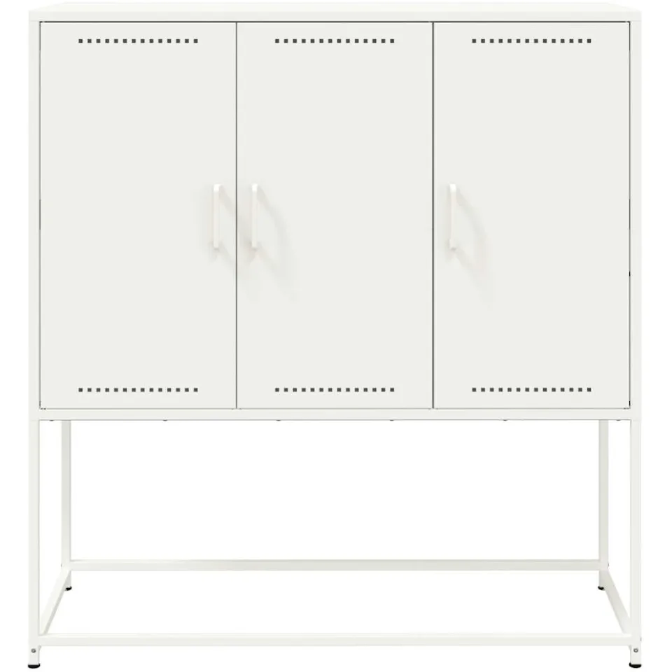 vidaXL Hoge kast 100,5x39x107 cm staal wit, foto 4