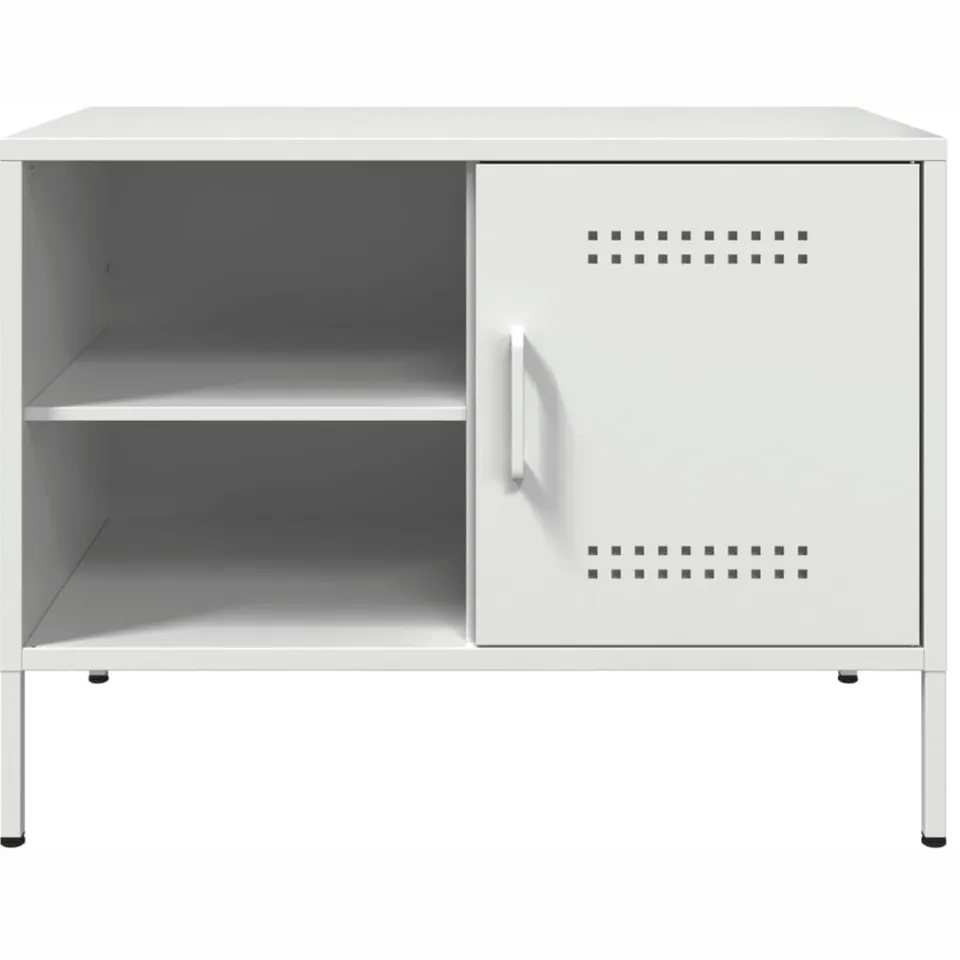 vidaXL Tv-meubel 68x39x50,5 cm staal wit
