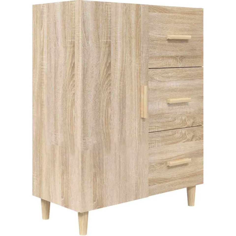 vidaXL Dressoir 69,5x34x90 cm bewerkt hout sonoma eikenkleurig, foto 4