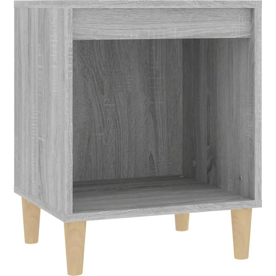 vidaXL Nachtkastje 40x35x50 cm grijs sonoma eikenkleurig