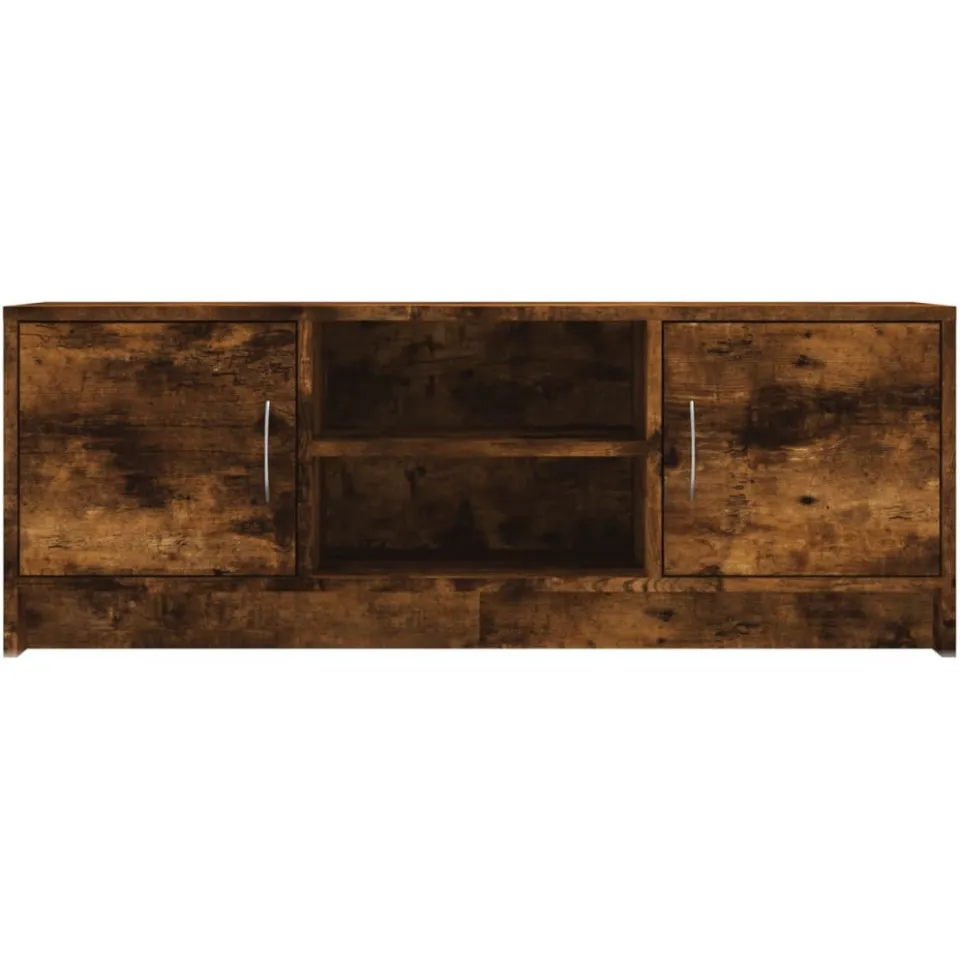 vidaXL Tv-meubel 102x30x37,5 cm bewerkt hout gerookt eikenkleurig Bruin