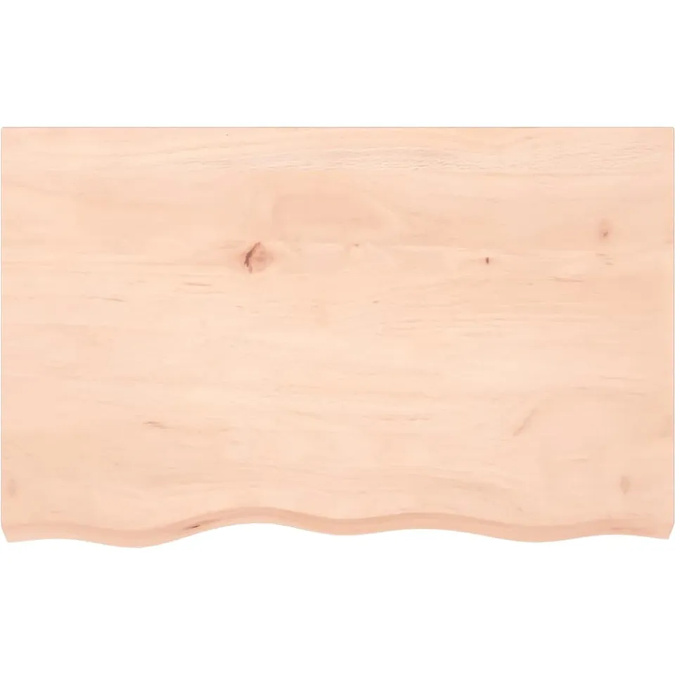 vidaXL Tafelblad 80x50x(2-6) cm onbehandeld massief eikenhout