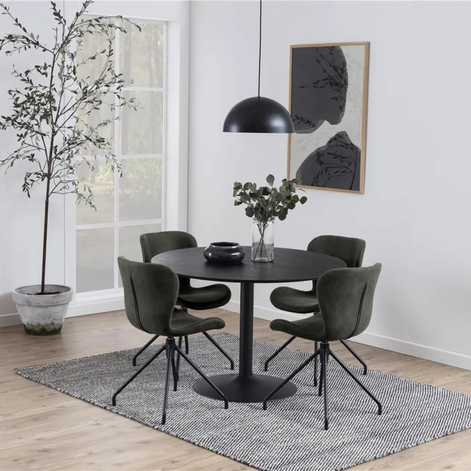 Lisomme Vino houten eettafel zwart - Ø 110 cm, foto 2