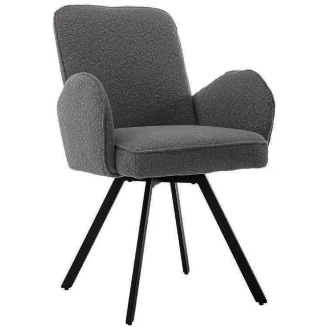Tower Living Eetkamerstoel Livo - Antraciet Stof - 65x60x89cm