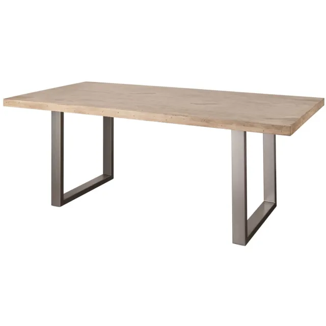 MASSIVMOEBEL24 .DE RAILWAY #307 eettafel beige gelakt massief hout mango 180x90x76 cm (BxTxH)