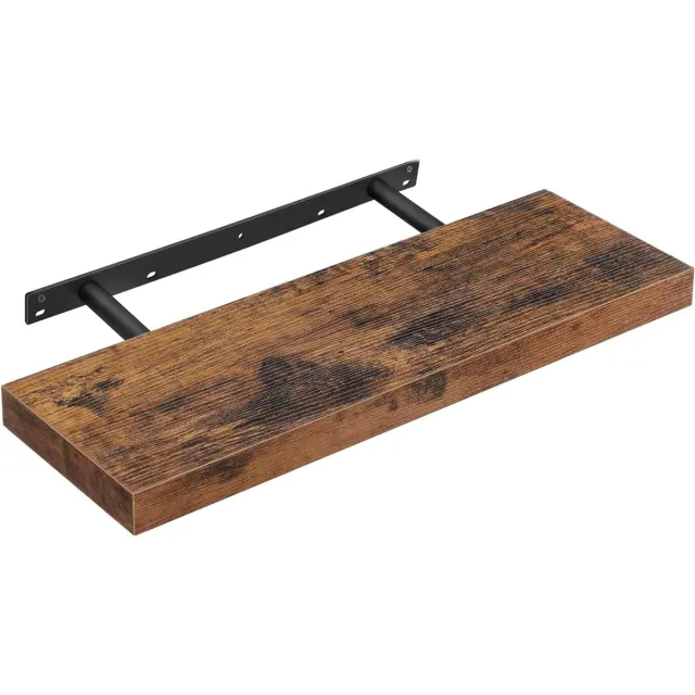 MAZAZU MIRA Home - Wandplank zwevend - Boekenplank - Muurplank - Bruin - 60x20x3,8 cm