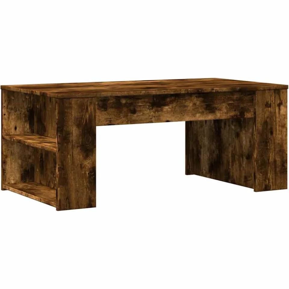 vidaXL Salontafel 102x55x42 cm bewerkt hout gerookt eikenkleurig, foto 3