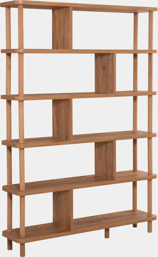 Skye Decor Boekenkast - Stijlvolle Dennen Hout - Ruime Afmetingen 28x120x168.50 cm - Perfect voor elke Woonkamer