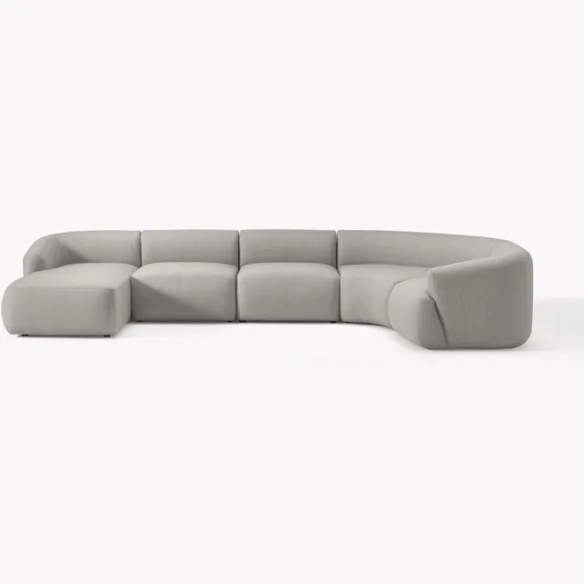 Westwing Collection Modulaire U-bank Sofia Grijs