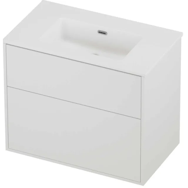 Proline Tribute Badmeubelset Porselein Elegant 2 Laden 80x46x67 cm Mat Wit Mat White