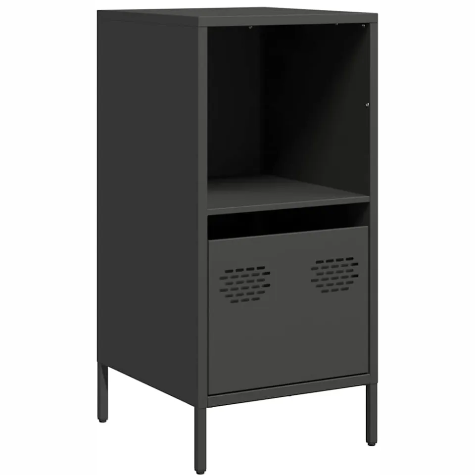 vidaXL Dressoir 35x39x73,5 cm koudgewalst staal zwart, foto 3