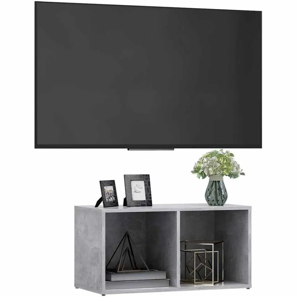 vidaXL Tv-meubel 72x35x36,5 cm bewerkt hout betongrijs grijs, foto 3
