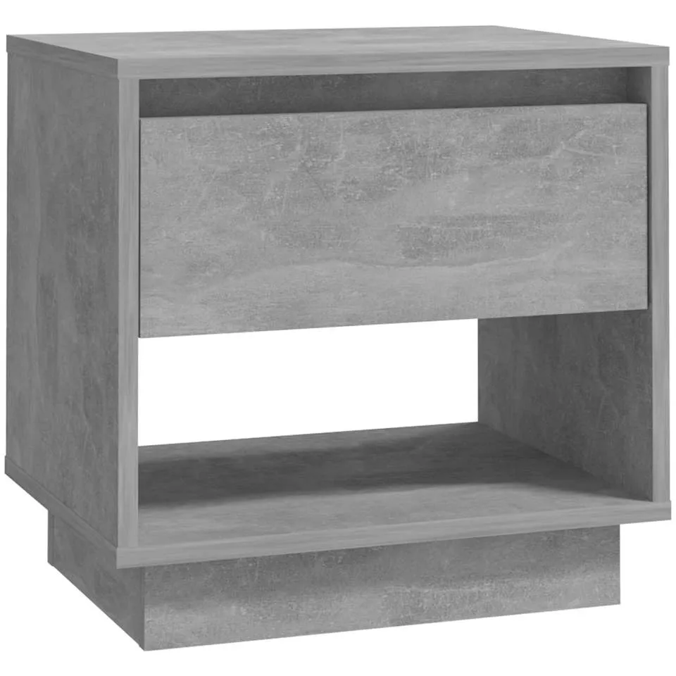 vidaXL Nachtkastjes 2 st 45x34x44 cm bewerkt hout betongrijs grijs, foto 4