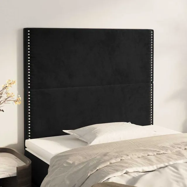 vidaXL Hoofdbord zwart 90x5x118/128 cm fluweel