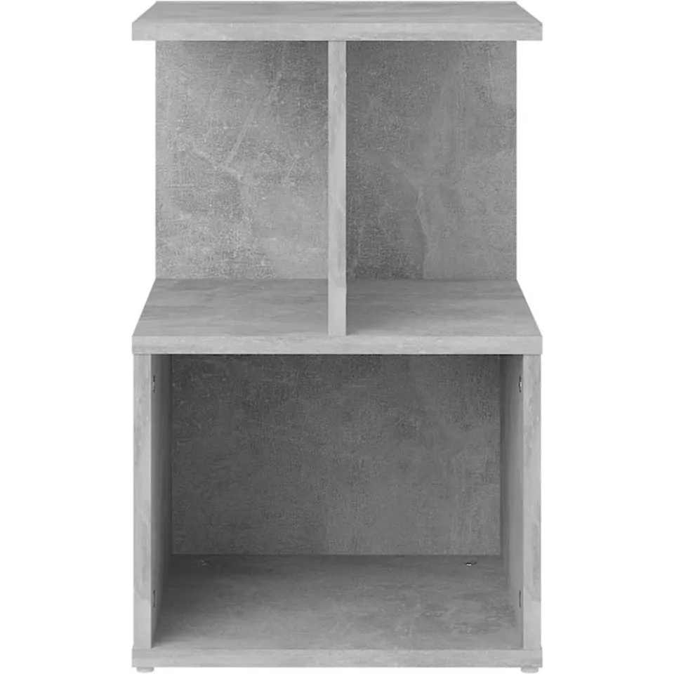 vidaXL Nachtkastje 35x35x55 cm bewerkt hout betongrijs grijs, foto 4