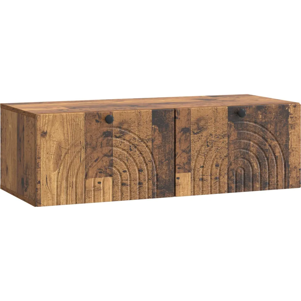 vidaXL Wandbeugel TV-kast Oud hout 99 x 41 x 30 cm Bewerkt hout bruin, foto 3