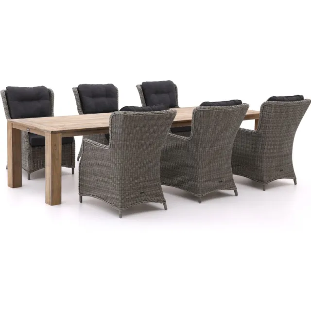 Intenso Furniture Intenso Milano/ROUGH-X 320cm dining-lounge tuinset 7-delig Bruin
