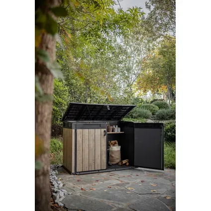 Keter Kussenbox Signature Ashwood - Houtlook - Grijs - 2020l - 190x109x132cm, foto 5