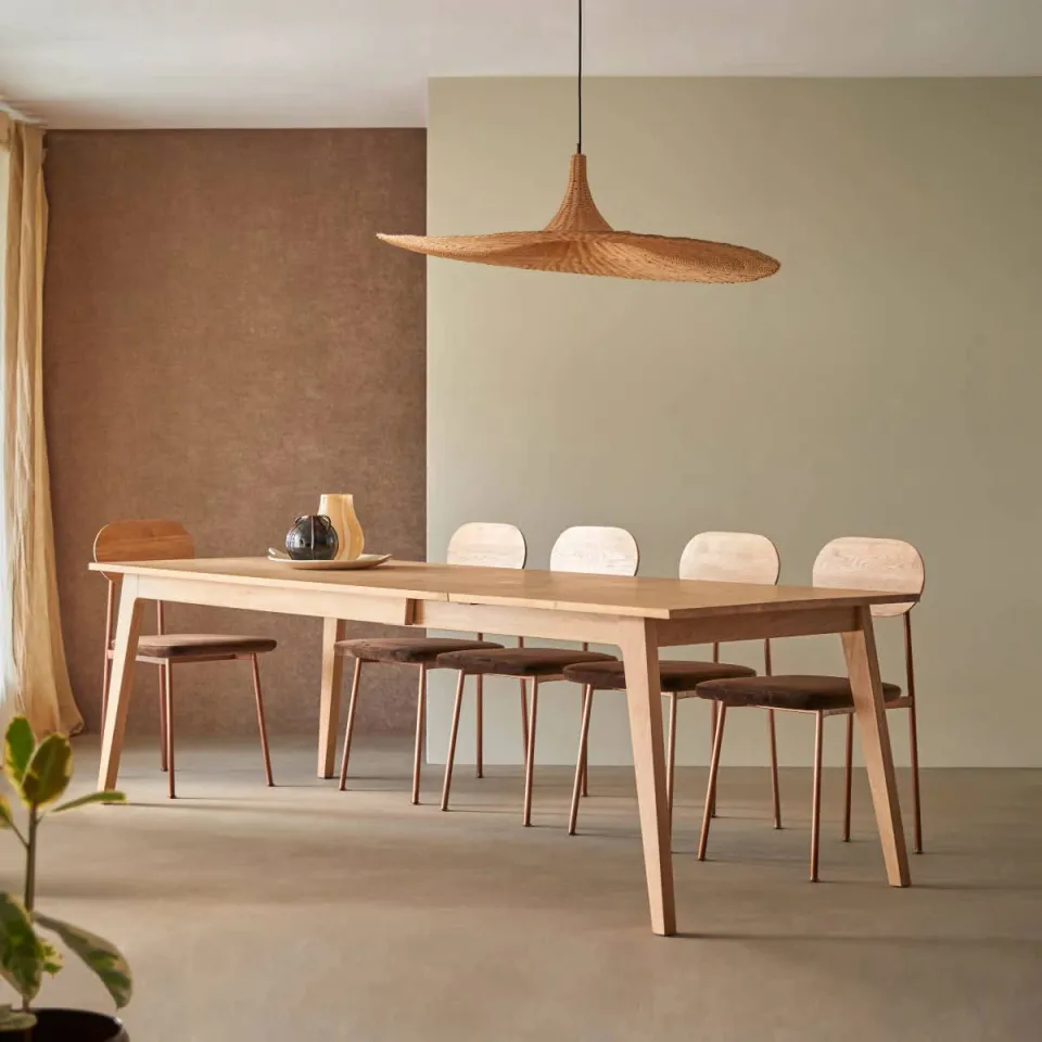 Tikamoon Esmée uitschuifbare eettafel naturel, foto 6