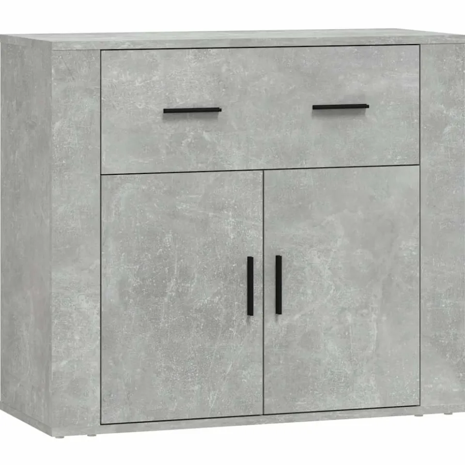 vidaXL Dressoir 80x33x70 cm bewerkt hout betongrijs