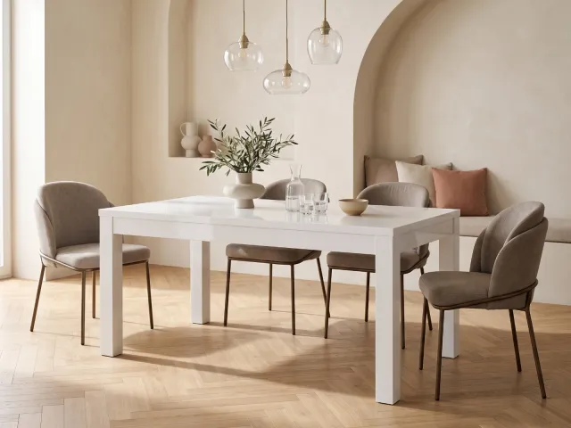 Mobistoxx ROMEO eettafel hoogglans wit