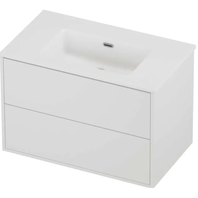Proline Tribute Badmeubelset Porselein Elegant 2 Laden 80x46x54 cm Mat Wit Mat White