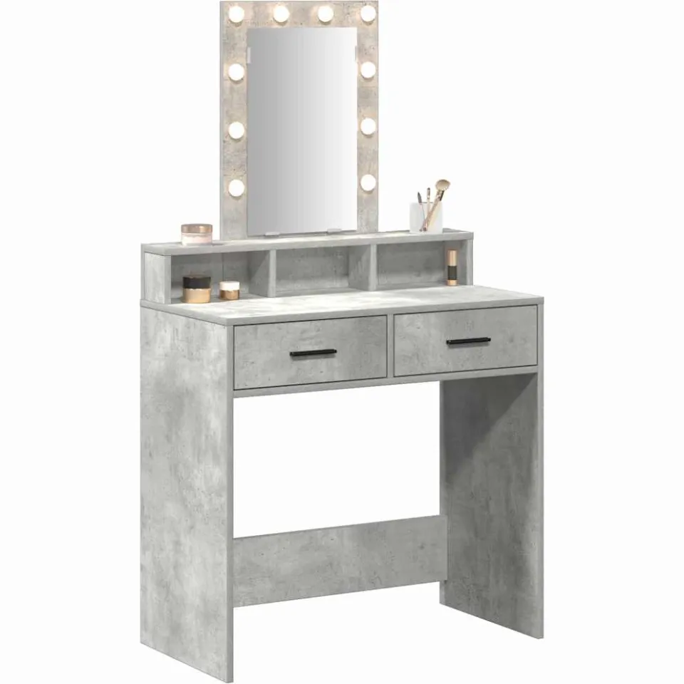 vidaXL Plafondtafel Grijs 79 x 41 x 140 cm Bewerkt hout