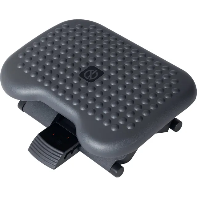 Lunpog Voetensteun voor bureau - ergonomische voetensteun - 30° verstelbare hoek - 3 verstelbare hoogtes - voor kantoor en thuis - donkergrijs