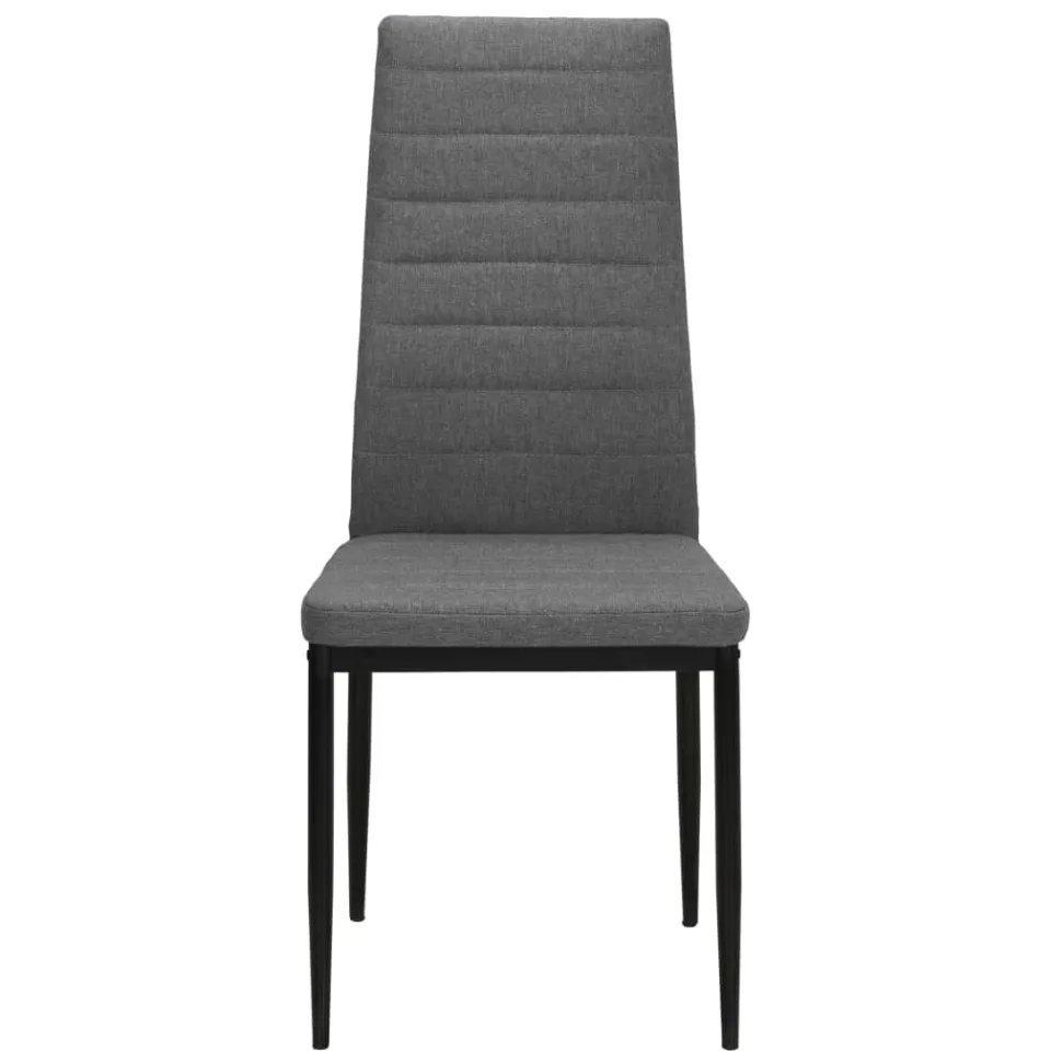 vidaXL Eetkamerstoelen 2 st stof lichtgrijs grijs, foto 3