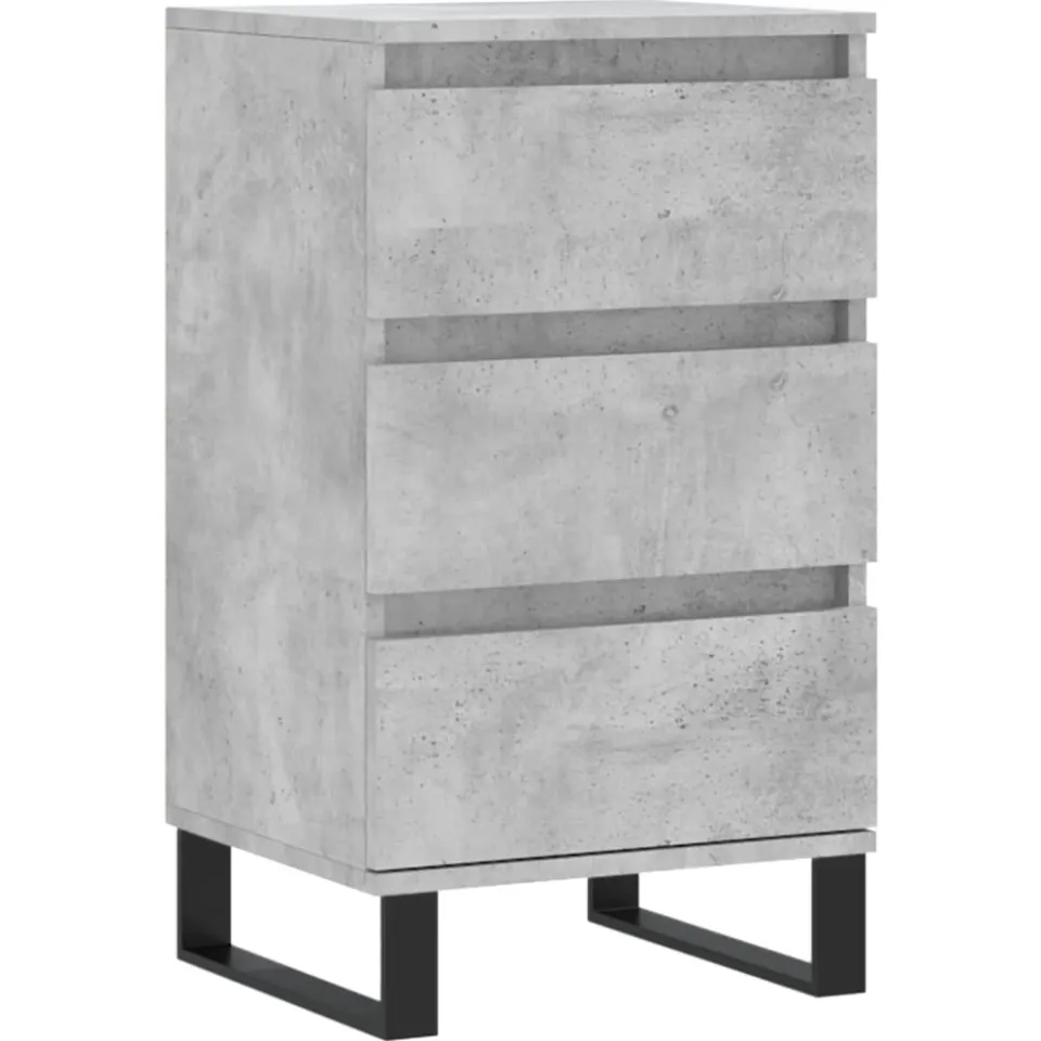 vidaXL Dressoir 40x35x70 cm bewerkt hout betongrijs grijs, foto 3