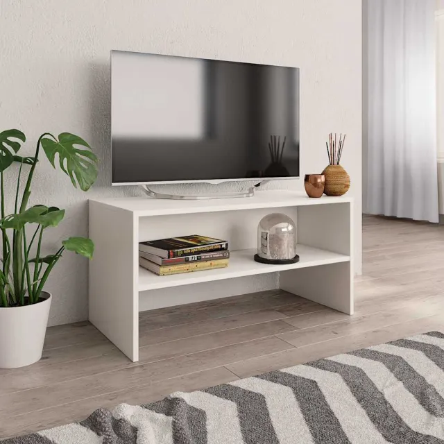 vidaXL Tv-meubel 80x40x40 cm bewerkt hout wit, foto 2