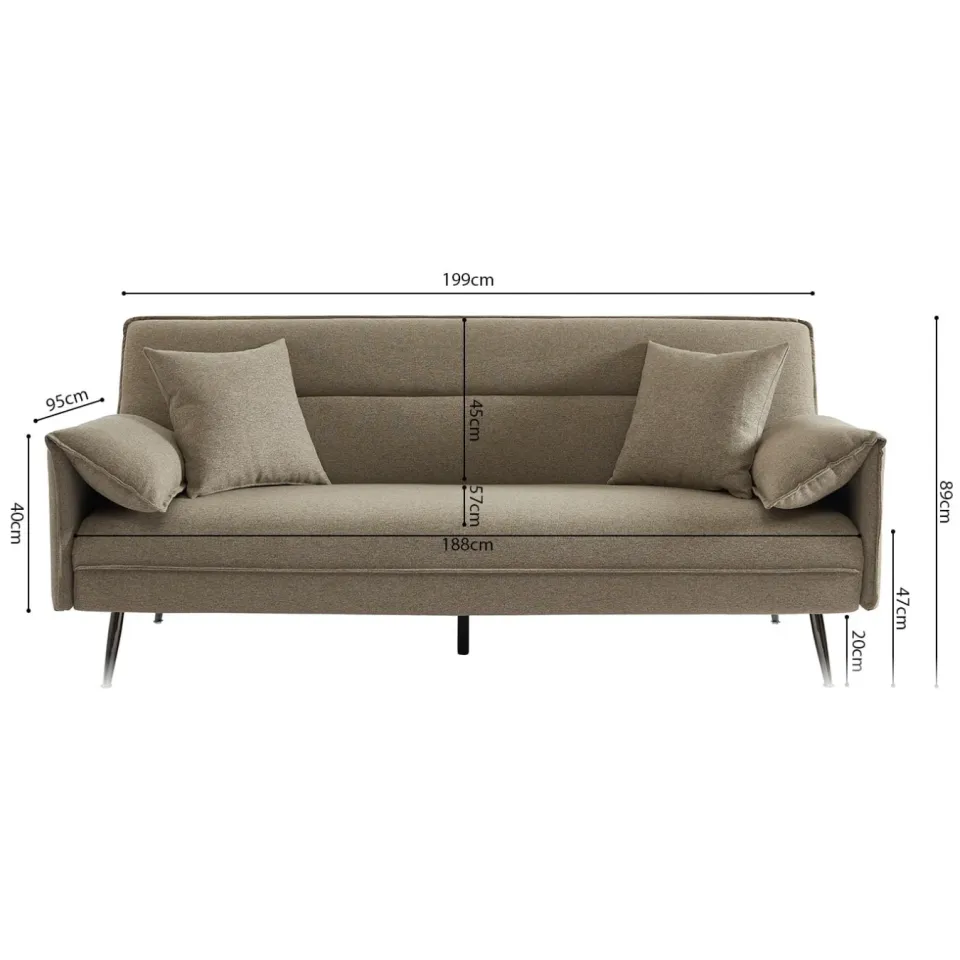 slaapbank Hidde beige, foto 7