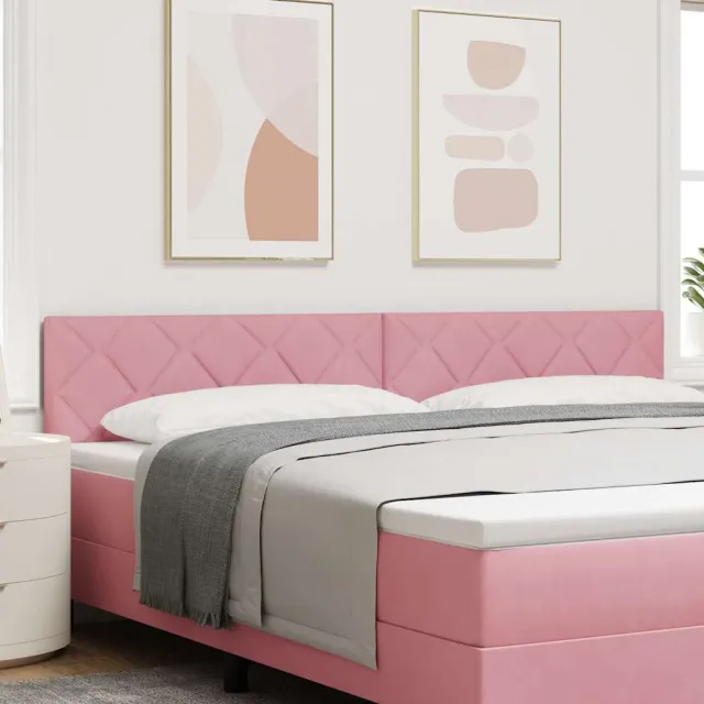 vidaXL Hoofdbord Roze 200 cm Fluweel