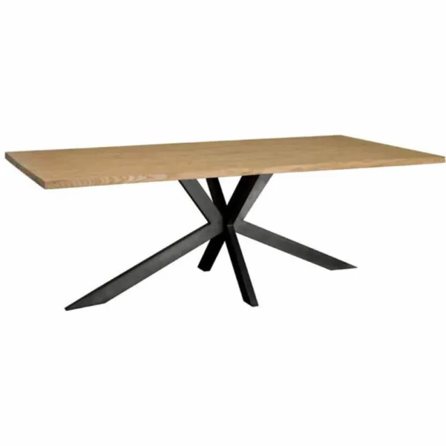 Tower Living Eettafel Luna rechthoek eiken 240x100 cm - Smoke brown Bruin