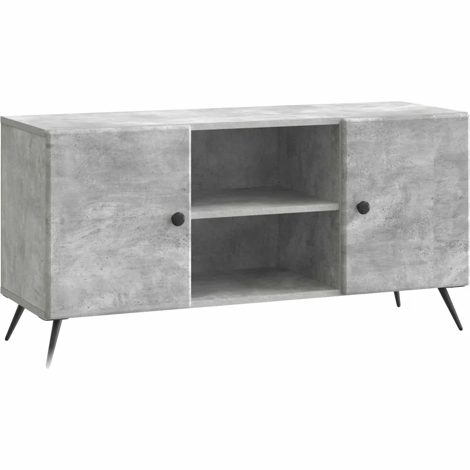 vidaXL TV-kast 102 x 34,5 x 50 cm Betongrijs Bewerkt hout
